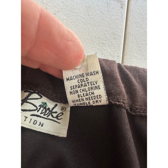 Vtg Erica Brooke Strapless Dress Size 24 Brown Fairy 80s Whimsical Floral Boho - Picture 8 of 12